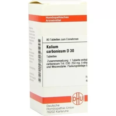 KALIUM CARBONICUM D 30 tabletter, 80 kapsler
