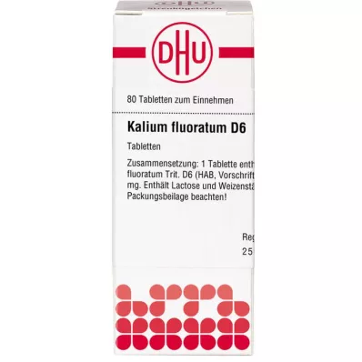 KALIUM FLUORATUM D 6 tabletter, 80 kapsler