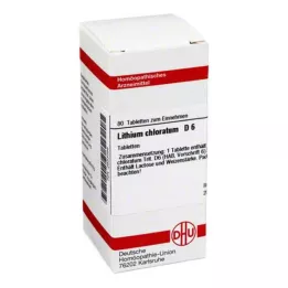 LITHIUM CHLORATUM D 6 tabletter, 80 kapsler