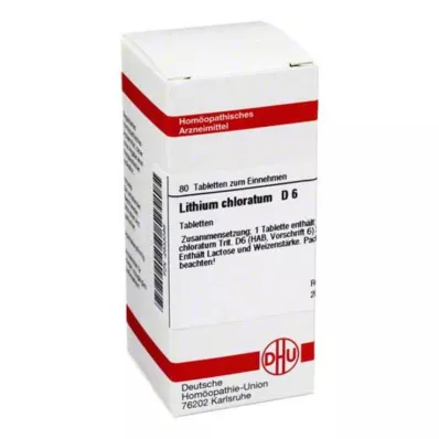LITHIUM CHLORATUM D 6 tabletter, 80 kapsler