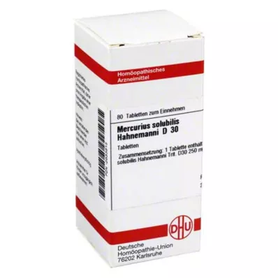 MERCURIUS SOLUBILIS Hahnemanni D 30 Tabletter, 80 stk