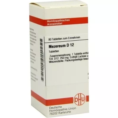 MEZEREUM D 12 tabletter, 80 kapsler