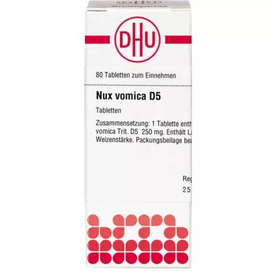 NUX VOMICA D 5-tabletter, 80 kapsler