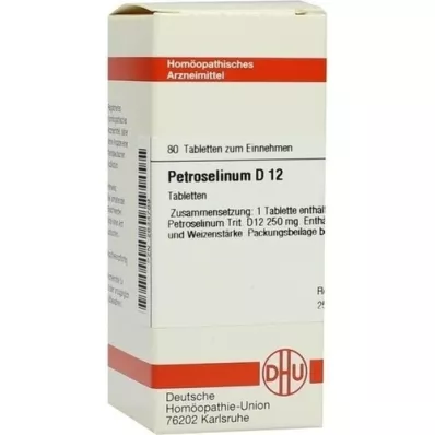 PETROSELINUM D 12 tabletter, 80 kapsler