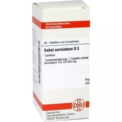SABAL SERRULATUM D 3-tabletter, 80 kapsler