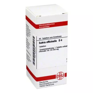 SALVIA OFFICINALIS D 4 Tablete, 80 Capsule