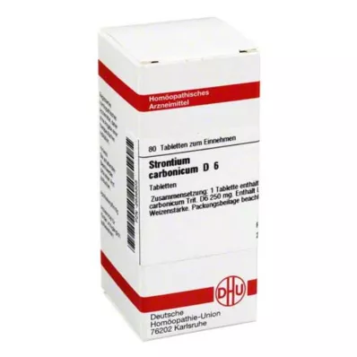 STRONTIUM CARBONICUM D 6 tabletter, 80 kapsler