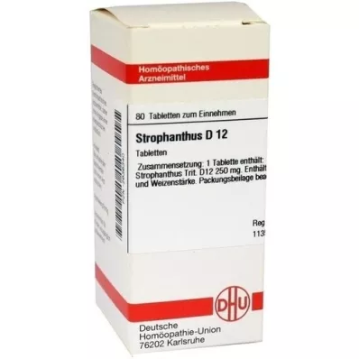 STROPHANTHUS D 12 tabletter, 80 kapsler