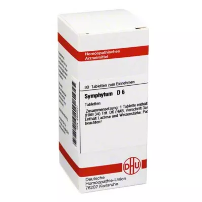 SYMPHYTUM D 6 tabletter, 80 kapsler