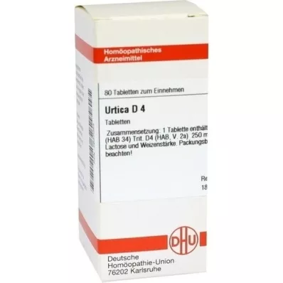 URTICA D 4 tabletter, 80 kapsler