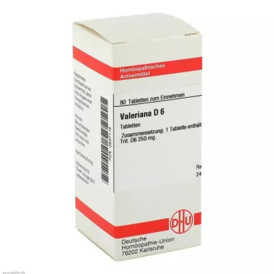 VALERIANA D 6 tabletter, 80 kapsler