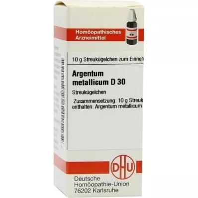 ARGENTUM METALLICUM D 30 kugler, 10 g