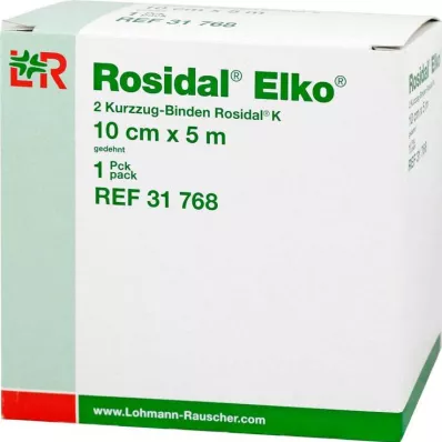 ROSIDAL Elko 10 cmx5 m kortstræksbandage, 2 stk