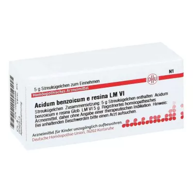 ACIDUM BENZOICUM e resina LM VI Globule, 5 g ACIDUM BENZOICUM e resina LM VI Globule, 5 g