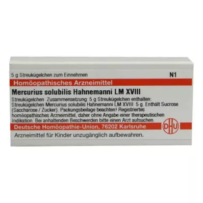 MERCURIUS SOLUBILIS Hahnemanni LM XVIII Globuli, 5 g