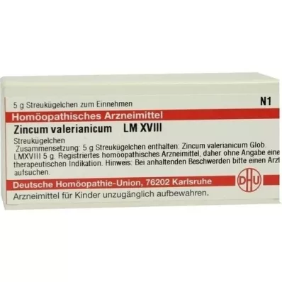 ZINCUM VALERIANICUM LM XVIII Globuli, 5 g
