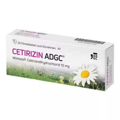 CETIRIZIN ADGC Filmovertrukne tabletter, 20 stk