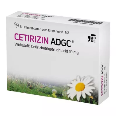 CETIRIZIN ADGC Filmovertrukne tabletter, 50 stk
