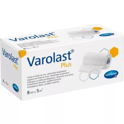 VAROLAST Plus zinkpasta-bandage 8 cmx5 m, 1 stk