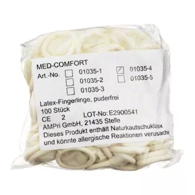 FINGERLING Latex OP Mărimea 4, 100 de bucăți