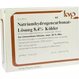 NATRIUMHYDROGENCARBONAT-Köhler 8,4% opløsning, 10X20 ml