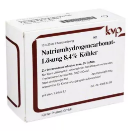 NATRIUMHYDROGENCARBONAT-Köhler 8,4% opløsning, 10X20 ml