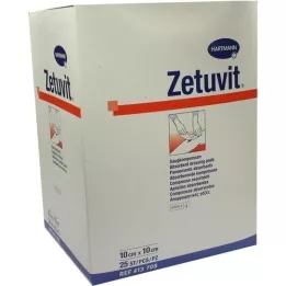 ZETUVIT Sugekompresser sterile 10x10 cm, 25 stk