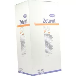 ZETUVIT Absorberende puder sterile 10x20 cm, 25 stk