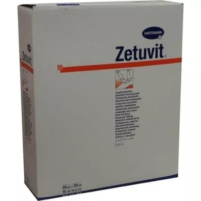 ZETUVIT Sugekompresser sterile 20x20 cm, 15 stk