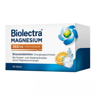 BIOLECTRA Magnesium 365 mg fortissimum Orange, 40 kapsler