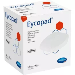 EYCOPAD Øjenkompresser 56x70 mm sterile, 25 stk