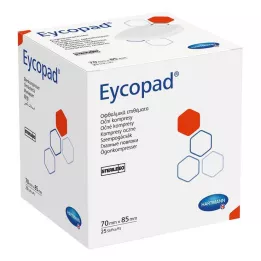 EYCOPAD Øjenkompresser 70x85 mm sterile, 25 stk