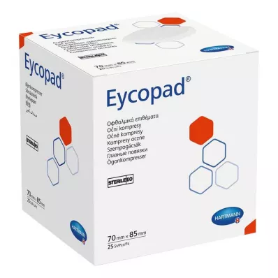 EYCOPAD Øjenkompresser 70x85 mm sterile, 25 stk