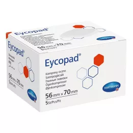 EYCOPAD Øjenkompresser 56x70 mm usterile, 5 stk