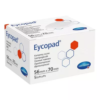 EYCOPAD Øjenkompresser 56x70 mm usterile, 5 stk