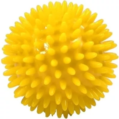 MASSAGEBALL Pindsvinekugle 8 cm gul, 1 stk