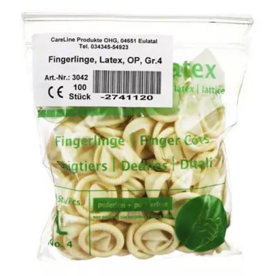FINGERLING Latex OP Størrelse 4, 100 stk