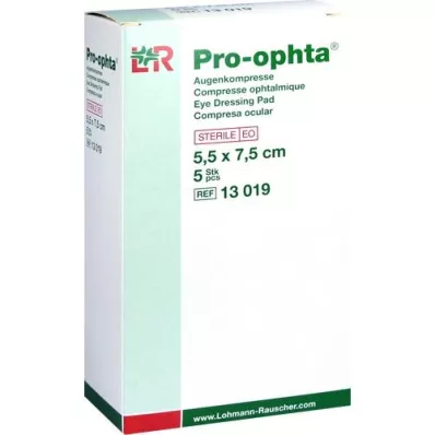 PRO-OPHTA Kompresser 5,5x7,5 cm sterile enkeltvis, 5 stk