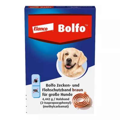 BOLFO Loppebeskyttelsesbånd brun til store hunde, 1 stk