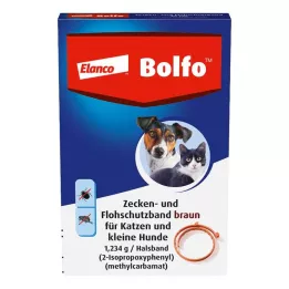 BOLFO Loppebeskyttelsesbånd brun til små hunde/katte, 1 stk