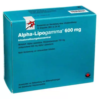 ALPHA-LIPOGAMMA 600 mg soluție concentrată pentru perfuzie, 10X24 ml