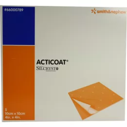 ACTICOAT 10x10 cm antimikrobiel sårbandage, 5 stk