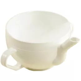 KRANKENTASSE Plast m. 2 håndtag hvid, 1 stk