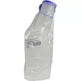 URINFLASCHE Mand plast 1 l m.hætte mælkeagtig, 1 stk