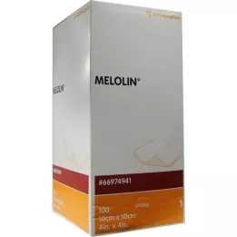 MELOLIN 10x10 cm sårforbindinger sterile, 100 stk