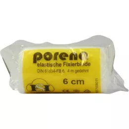 PORENA Elastisk gazebind 6 cm hvid med cello, 1 stk