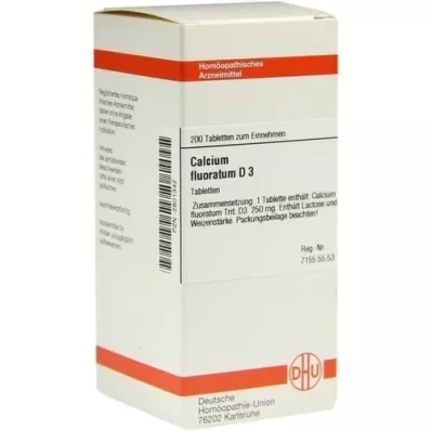 CALCIUM FLUORATUM D 3 tabletter, 200 kapsler
