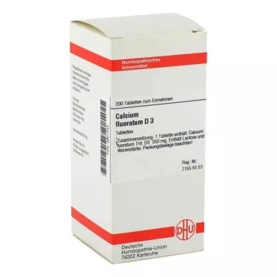 CALCIUM FLUORATUM D 3 tabletter, 200 kapsler