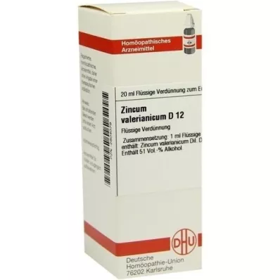 ZINCUM VALERIANICUM D 12 fortynding, 20 ml