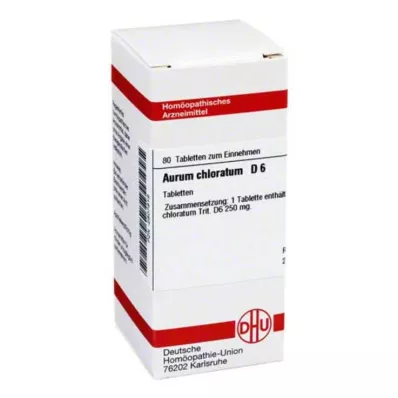 AURUM CHLORATUM D 6 tabletter, 80 kapsler